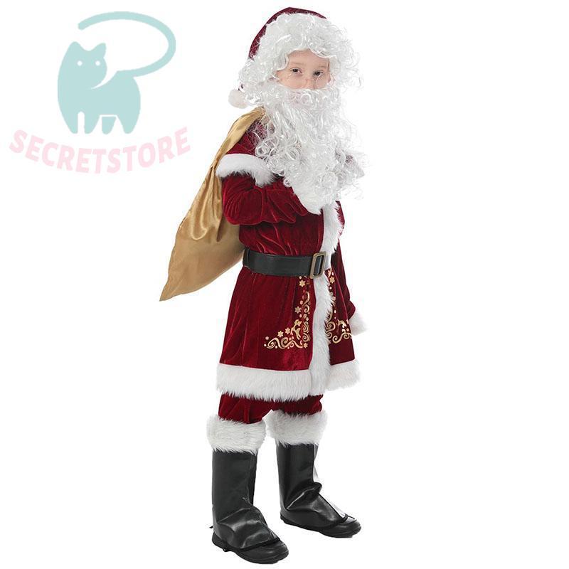 【 2025新作最安値に挑戦】 クリスマス サンタクロース 衣装 メンズ 大人子供用 豪華 サンタ コスプレ サンタコス コスチューム髭 ヒゲ ひげ カツラ ウィッグ 袋 イベント パーティー
