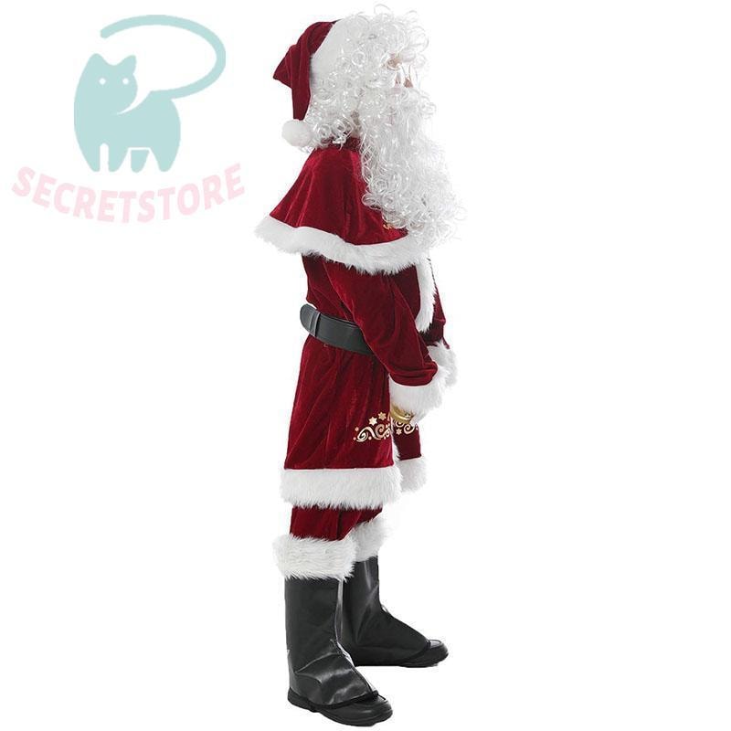 【 2025新作最安値に挑戦】 クリスマス サンタクロース 衣装 メンズ 大人子供用 豪華 サンタ コスプレ サンタコス コスチューム髭 ヒゲ ひげ カツラ ウィッグ 袋 イベント パーティー