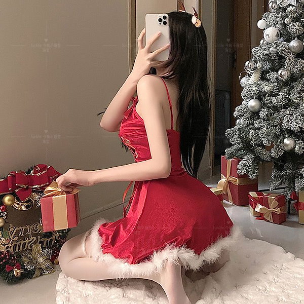 Qoo10] クリスマスセクシーコスプレストラップセク