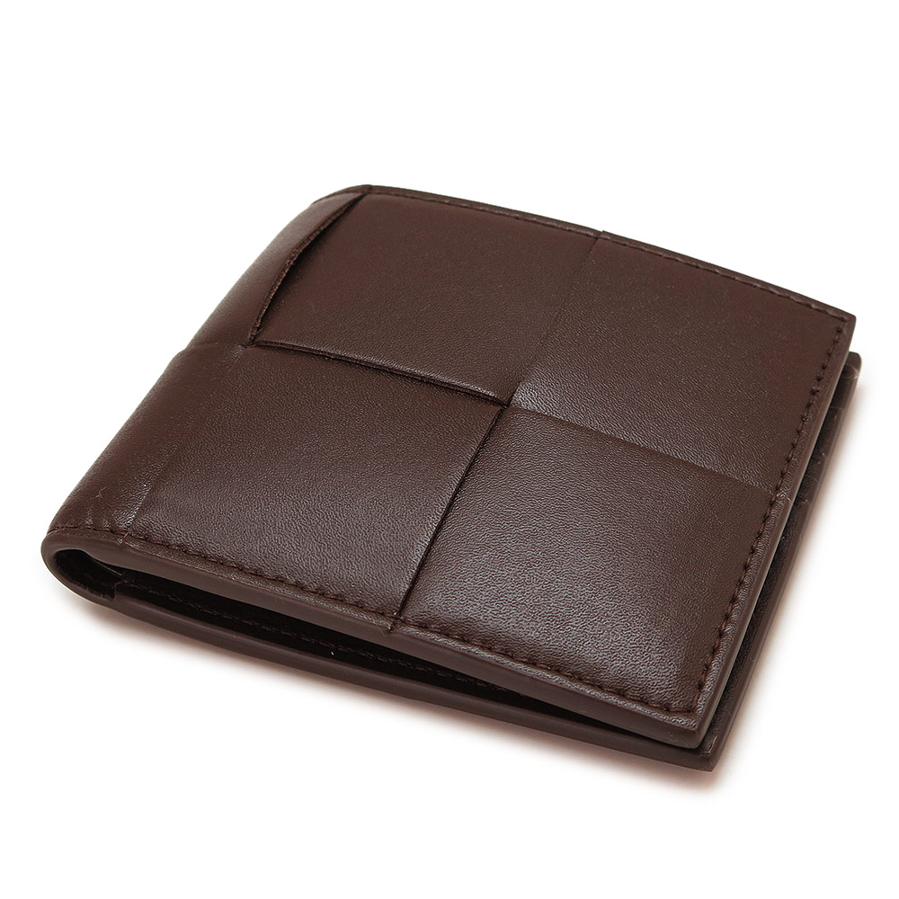 折財布 メンズ 743004 VBWD2 カセット 二つ折り財布 コンパクト財布 小銭入れなし イントレチャート レザー ダークブラウン 折財布 メンズ 743004 VBWD2 カセット 二つ折り財布 コンパクト財布 小銭入れなし イントレチャート レザー ダークブラウン