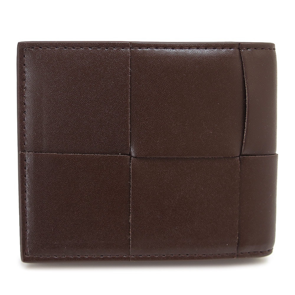 折財布 メンズ 743004 VBWD2 カセット 二つ折り財布 コンパクト財布 小銭入れなし イントレチャート レザー ダークブラウン 折財布 メンズ 743004 VBWD2 カセット 二つ折り財布 コンパクト財布 小銭入れなし イントレチャート レザー ダークブラウン