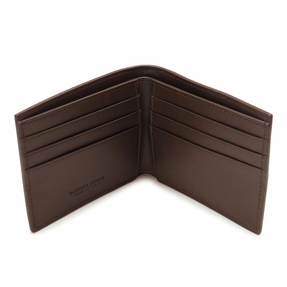 折財布 メンズ 743004 VBWD2 カセット 二つ折り財布 コンパクト財布 小銭入れなし イントレチャート レザー ダークブラウン 折財布 メンズ 743004 VBWD2 カセット 二つ折り財布 コンパクト財布 小銭入れなし イントレチャート レザー ダークブラウン