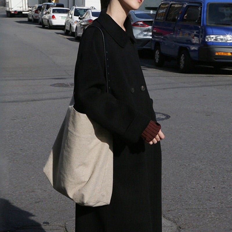 【送料無料】秋冬 カシミヤ チェスターコート ロング ボタン ポケット スリム チェスターコート [2カラー]