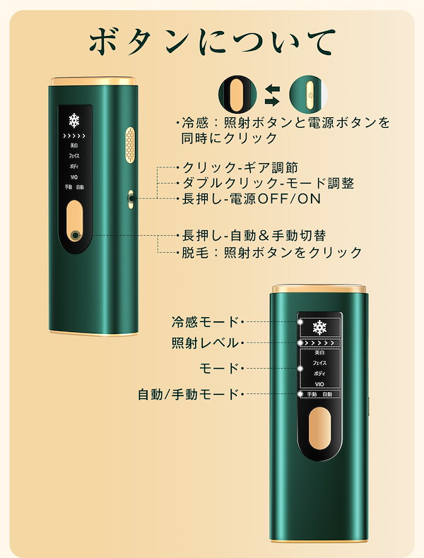 Qoo10] 脱毛器 美白 家庭用脱毛器 冷却機能 永