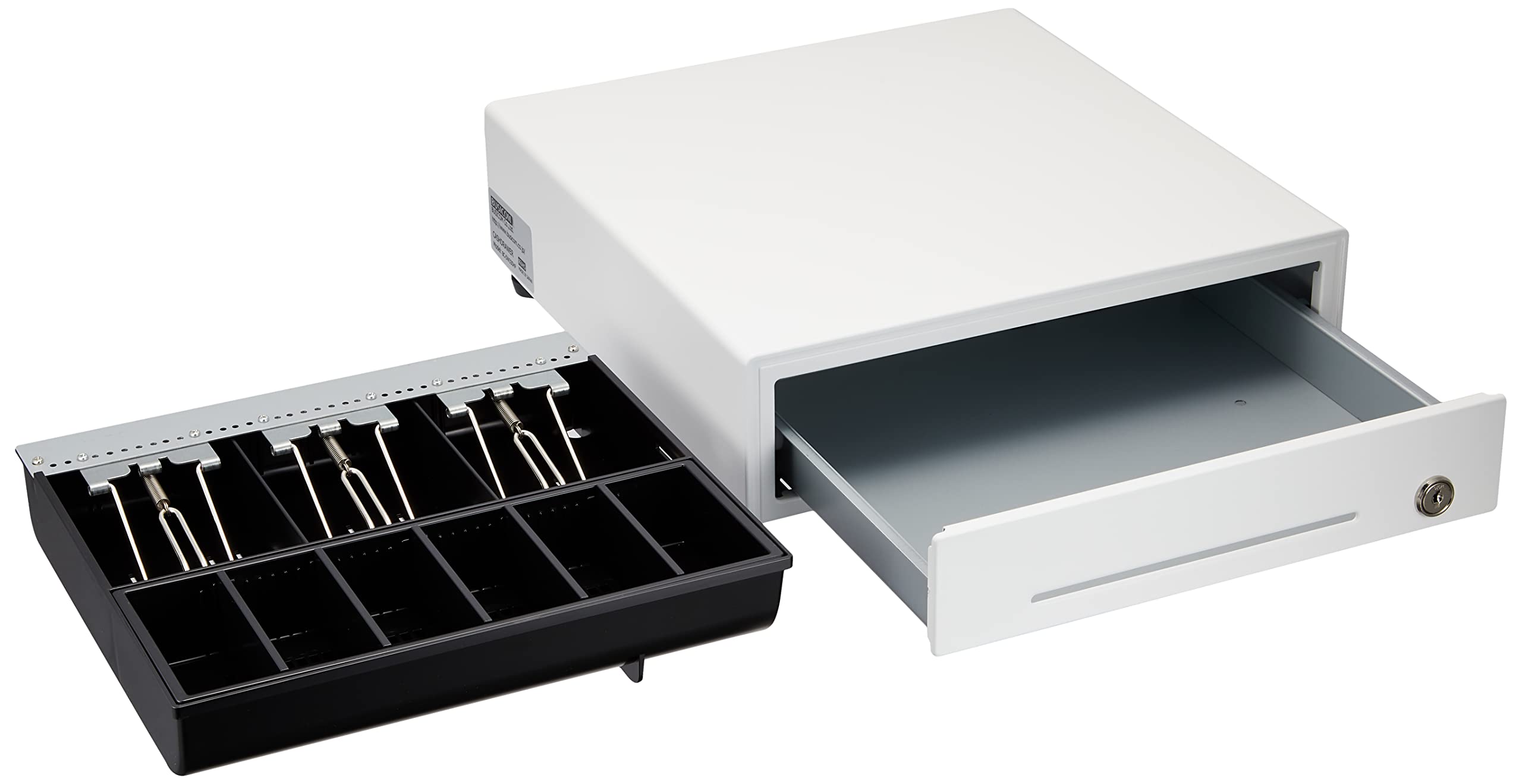 ビジコム 3年保証 国産 手動式 キャッシュドロア W330×D340×H101 小型 S 紙幣3種 硬貨6種 白 BC-DW330HP-W