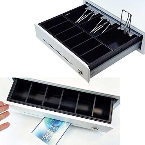 ビジコム 3年保証 国産 手動式 キャッシュドロア W330×D340×H101 小型 S 紙幣3種 硬貨6種 白 BC-DW330HP-W