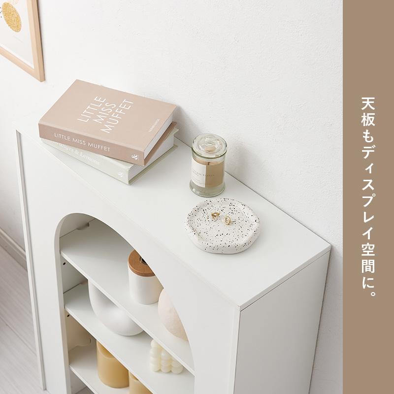 マントルピース 収納棚 幅60cm 可動棚 コード通し穴付き 完成品 ライト