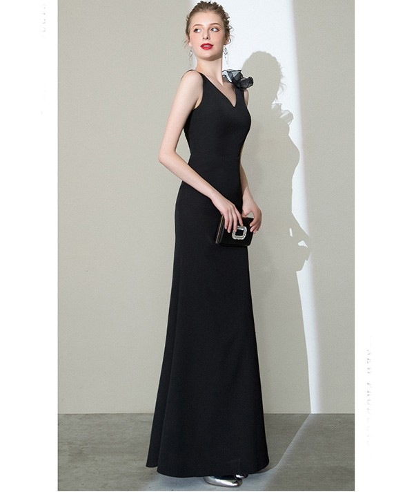 ロングドレス 演奏会 黒 マーメイドライン パーティードレス ロング丈 演奏会用 ピアノ発表会 舞台衣装 ステージドレス セレモニー フォーマルドレス ノースリーブ オールシーズン 大きいサイズ Vネ