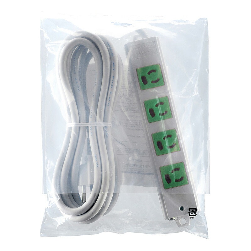 （まとめ買い）工事物件タップ緑 3P 4個口 3m TAP-K4-3G [x3]