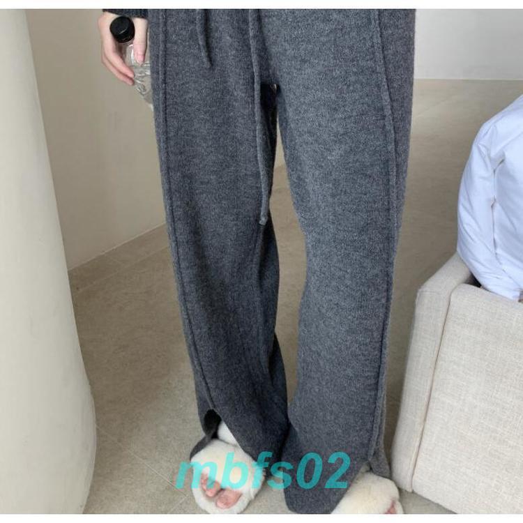 セットアップ レディース 秋冬 ニット ニットセーター ニットカーディガン ワイドパンツ 着痩せ きれいめ タートルネック 長袖 ニット 通勤 カジュアル 冬