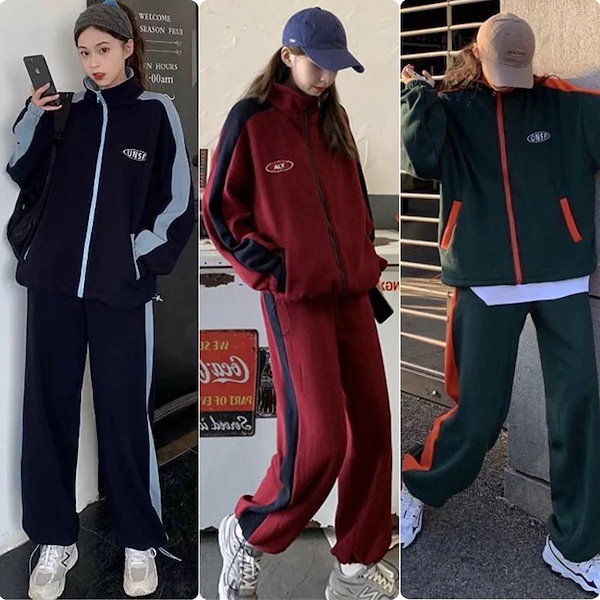 Qoo10] 韓国 ジャージ 上下セット スポーツウェ