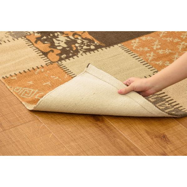 ラグマット 絨毯 ラグ マット パッチワーク風 デザイン 柄 130190cm 長方形 おしゃれ 西洋風 北欧 インド綿 ベージュ ブルー グレー 鮮やか カラー