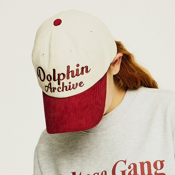 【BTS テテ V着用】Dolphin archive two tone ball cap レディース メンズ カジュアルK-POP アイドル着用  大人気 韓国ファッション