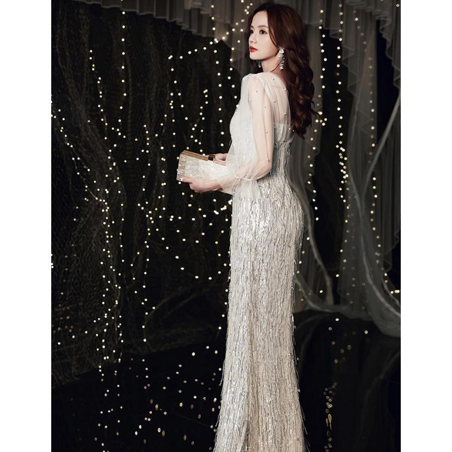 ドレス マーメイド レディース パーティードレス ゴング丈 マキシ丈