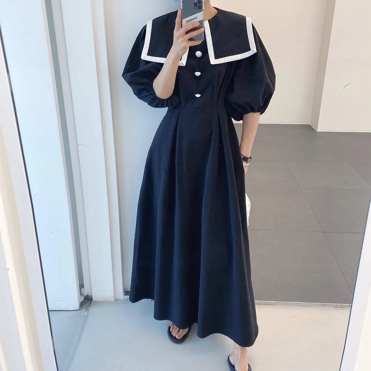 ワンピース Aラインワンピース フレアワンピース ロングワンピース ロング丈 マキシ丈 タック
