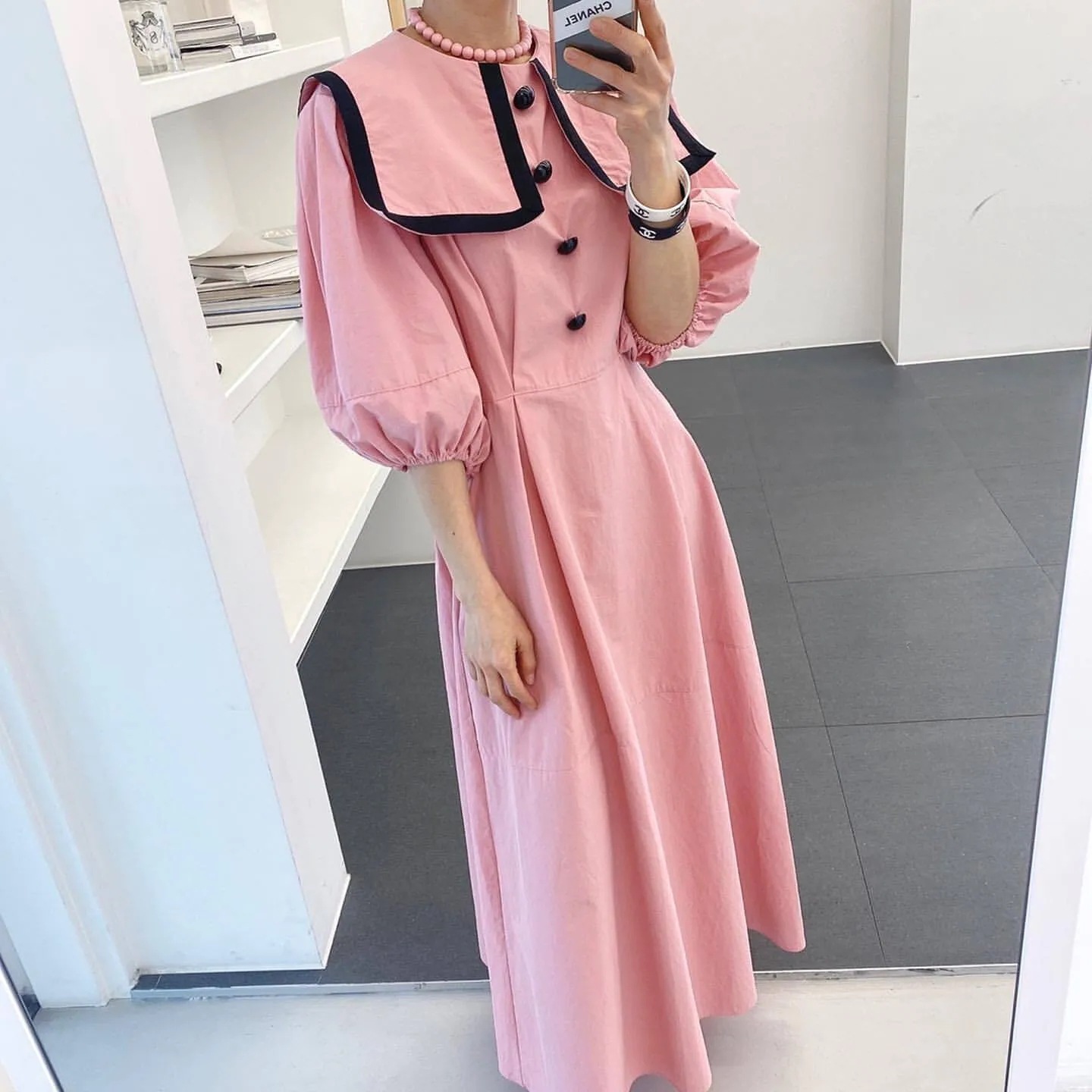 ワンピース Aラインワンピース フレアワンピース ロングワンピース ロング丈 マキシ丈 タック