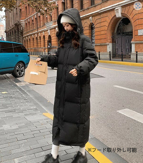 Qoo10] ベンチコート フード付き 90%ダウン