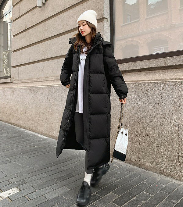 Qoo10] ベンチコート フード付き 90%ダウン