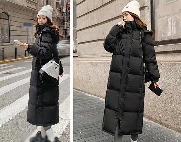 Qoo10] ベンチコート フード付き 90%ダウン