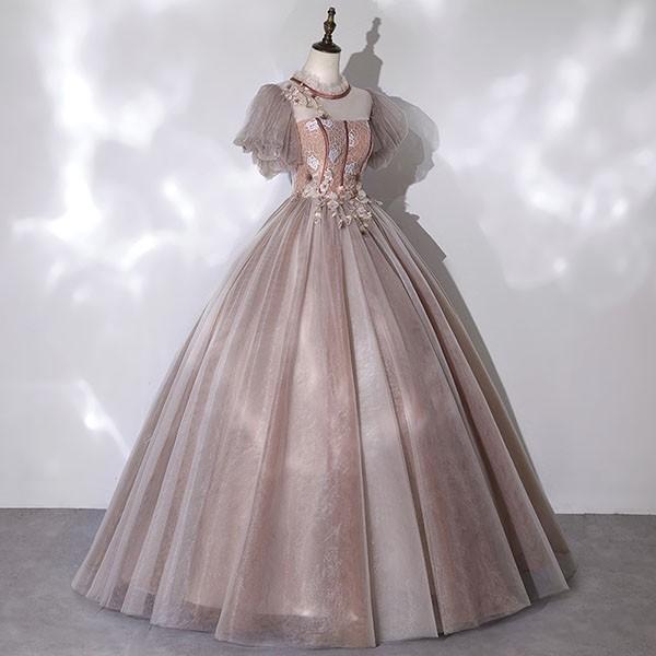 ドレス 大人 ピアノ 発表会 ロングドレス 花柄 演奏会 結婚式 母親 披露宴 レディース イブニングドレス パーティードレス 花嫁