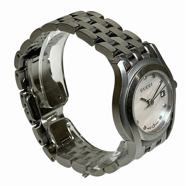 538 グッチ 5500L 11P ダイヤ シェル ラウンド 腕時計 GUCCI（グッチ
