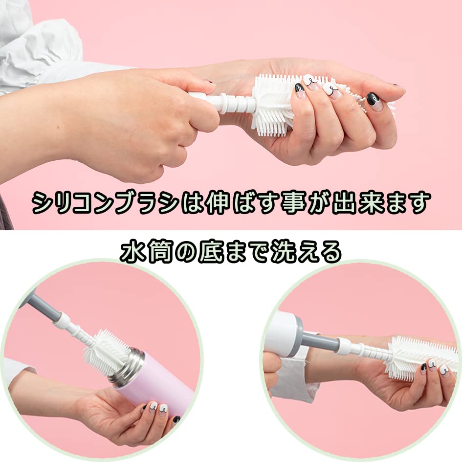 【出産祝い】楽々哺乳びん洗い ママ用出産祝い 電動哺乳びんブラシ 手首の負担軽減 時短 奥までしっかり洗浄 USB充電式 ほにゅうびんブラシ シリコンブラシ スポンジブラシ 電動ボトルブラシ ドドベベ