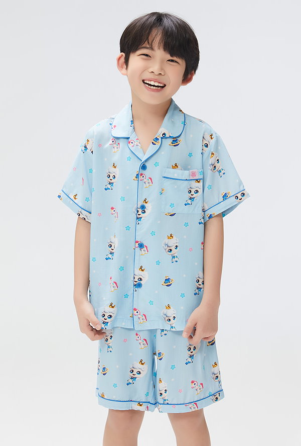 SPAO キャッチティニピン ポソンピン 半袖パジャマ(LIGHT GREEN) Qoo10] スパオ 【キッズ】 キャッチ！ティニピン夏用パジ