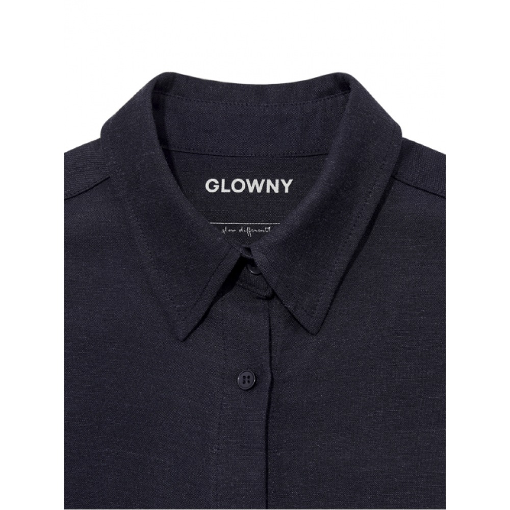 グロウニーフローリネンシャツ (ネイビー) グロウニーフローリネンシャツ (ネイビー)