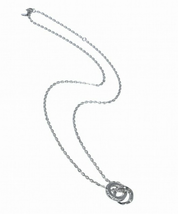 ネックレス メンズ 【WEB限定】イバラダブルリングネックレス サージカルステンレス LH-03NE0415 ステンレス アレルギーフリー クリスマス 誕生日 【ネコポス】