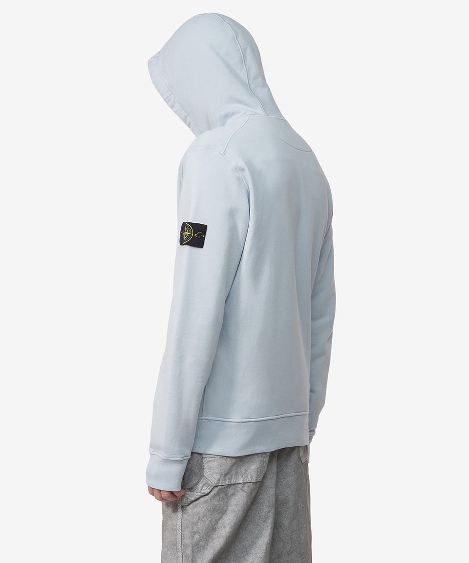 STONE ISLAND コットン フリース ワッペン フード フード付き
