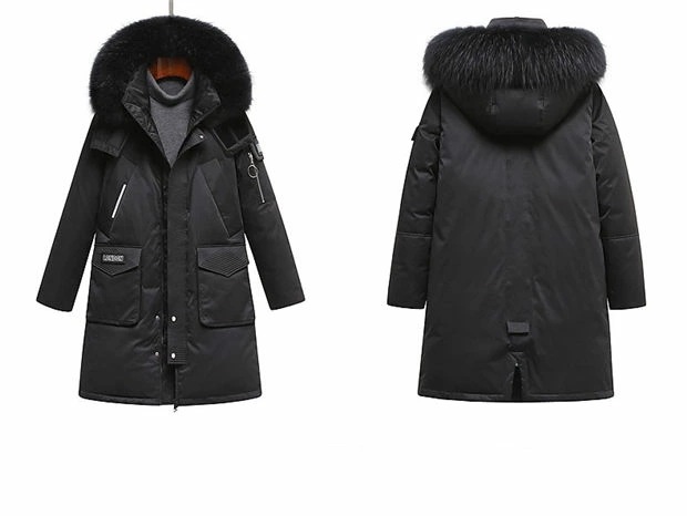 ダウンコート ダウンジャケット ロング 大きいサイズ メンズ 防風 ロングダウンジャケット コート フードき アウター ロング かっこいい メンズファッション 防寒 雪 あったか ブラック アイボリー