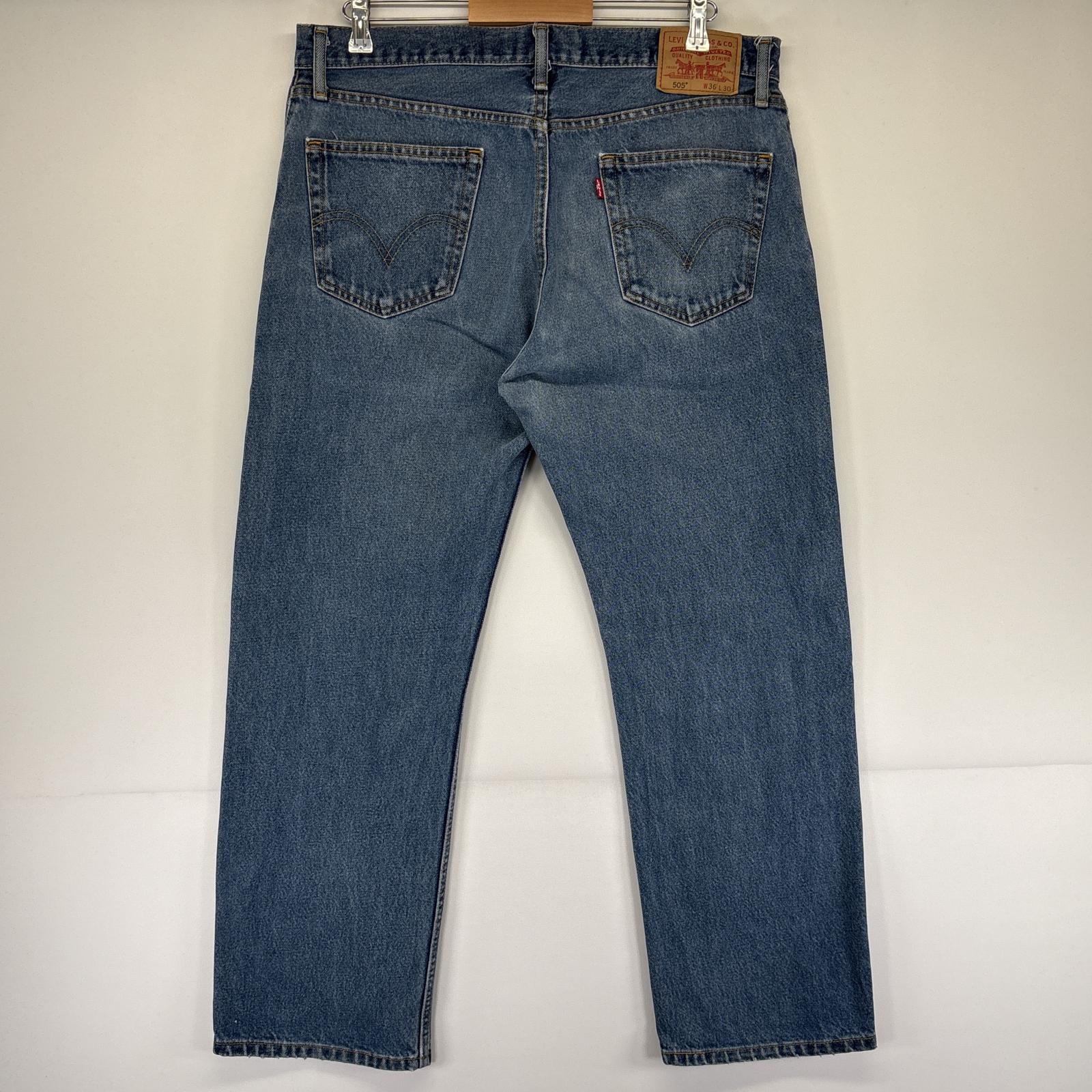 古着 デニムパンツ 505 ストレート ジーンズ ジーパン 5ポケット 長ズボン ジップフライ w36 L30 ブルー メンズ 古着 デニムパンツ 505 ストレート ジーンズ ジーパン 5ポケット 長ズボン ジップフライ w36 L30 ブルー メンズ