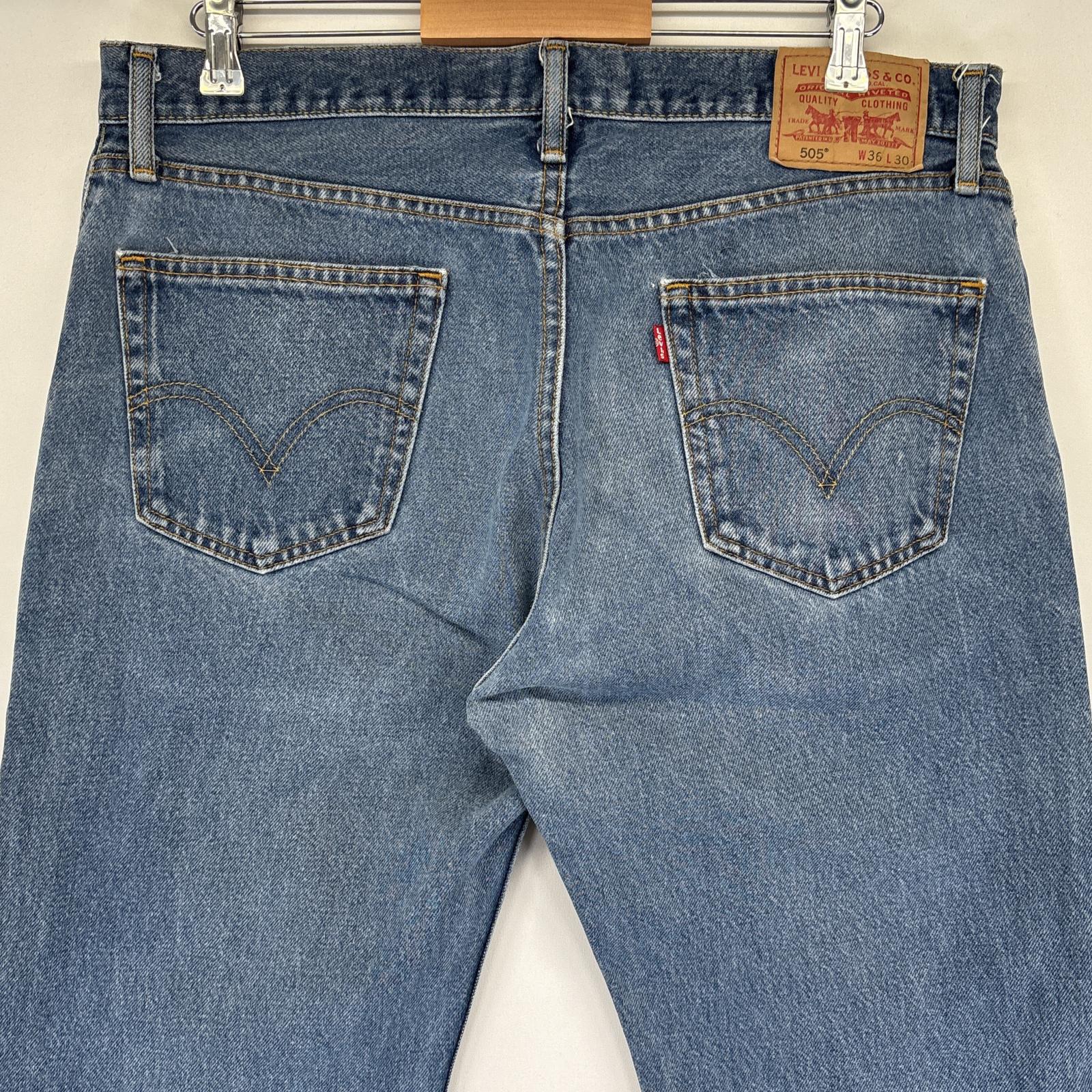 古着 デニムパンツ 505 ストレート ジーンズ ジーパン 5ポケット 長ズボン ジップフライ w36 L30 ブルー メンズ 古着 デニムパンツ 505 ストレート ジーンズ ジーパン 5ポケット 長ズボン ジップフライ w36 L30 ブルー メンズ