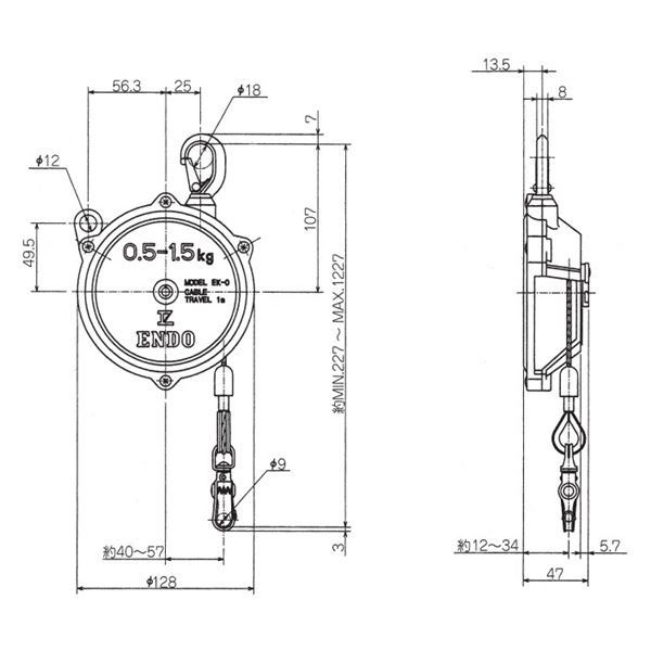 遠藤工業 EK-0 スプリングバランサー