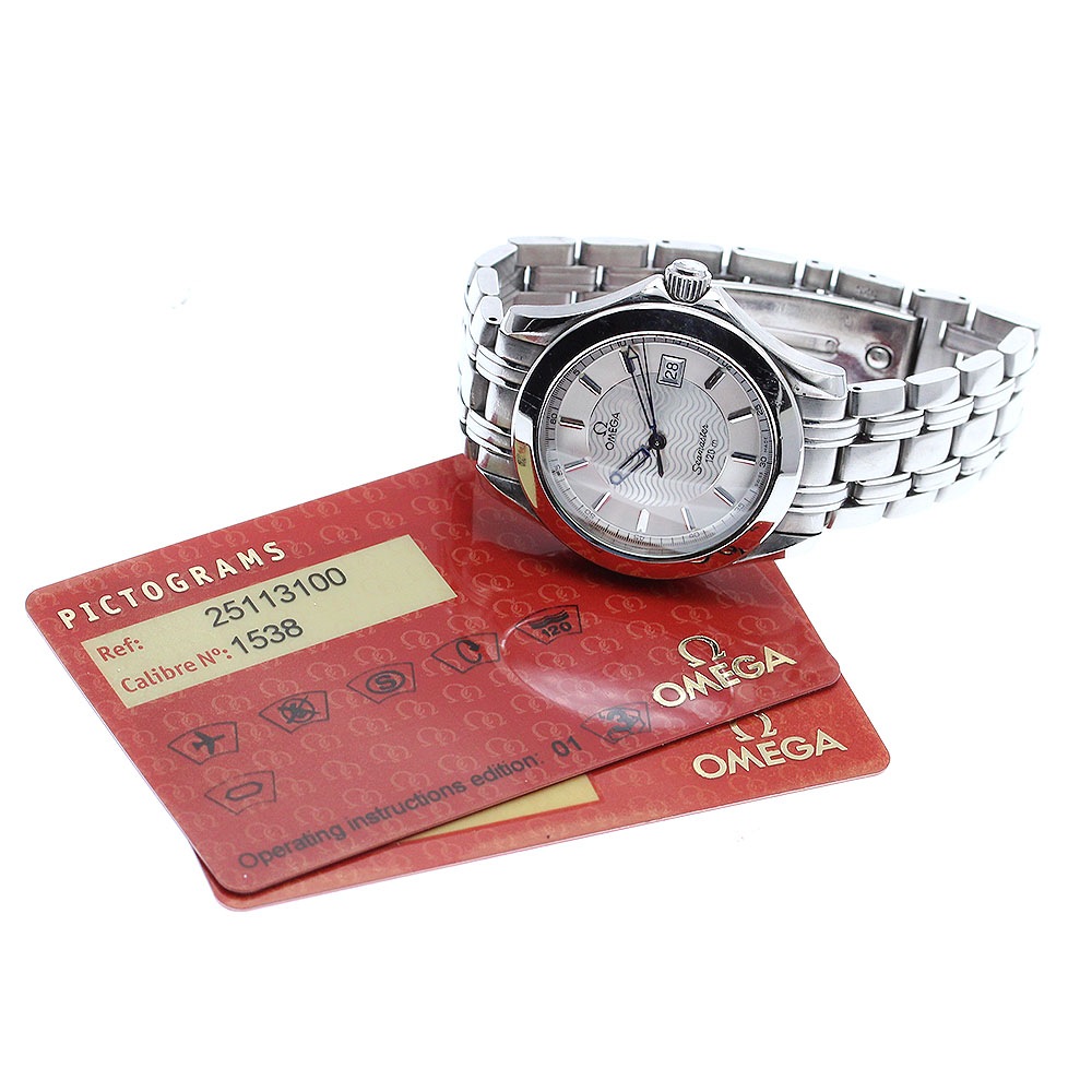 オメガ OMEGA 2511.31 シーマスター120 デイト クォーツ メンズ 保証書付き_878993【中古】 オメガ OMEGA 2511.31 シーマスター120 デイト クォーツ メンズ 保証書付き_878993【中古】