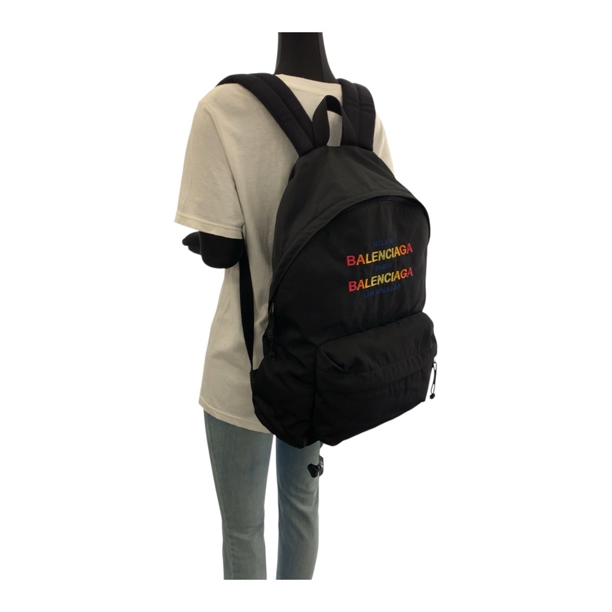 エクスプローラー ロゴ ブラック マルチカラー ナイロン 503221 リュックサック バックパック メンズ 504498