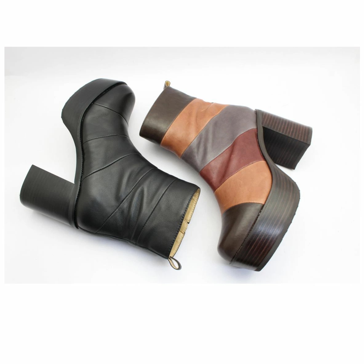 あしながおじさん レディース ブーツ 1310185 ショート レザー 厚底 本革 靴 黒 ブラック マルチ あしながおじさん レディース ブーツ 1310185 ショート レザー 厚底 本革 靴 黒 ブラック マルチ