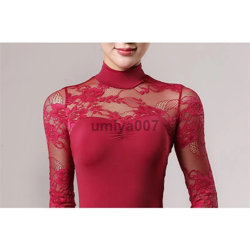 ダンス衣装 レディース ラテンダンス ワンピース レース マーメイド フレア ラテンドレス ダンスウエア 社交ダンス 舞台 ステージ衣装 ラテン専門服