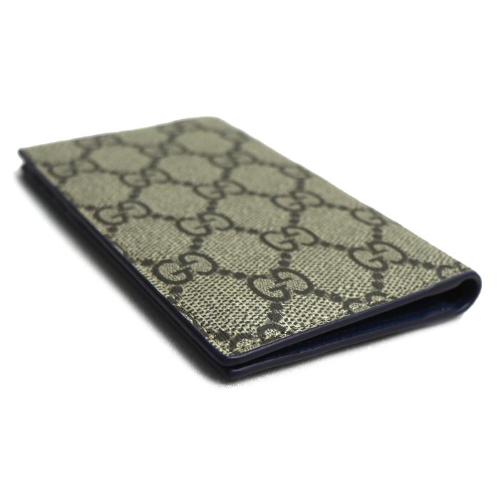GUCCI グッチ GGスプリーム カードケース ベージュ/エボニー/ブルー