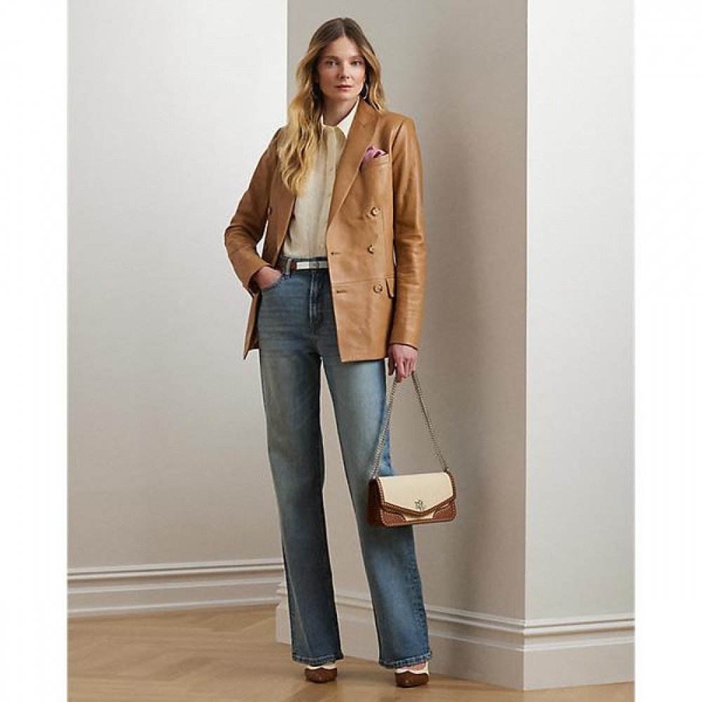 ローレンラルフローレンレーストリムコットンボイルシャツ (WMLRSHTS6820472101)