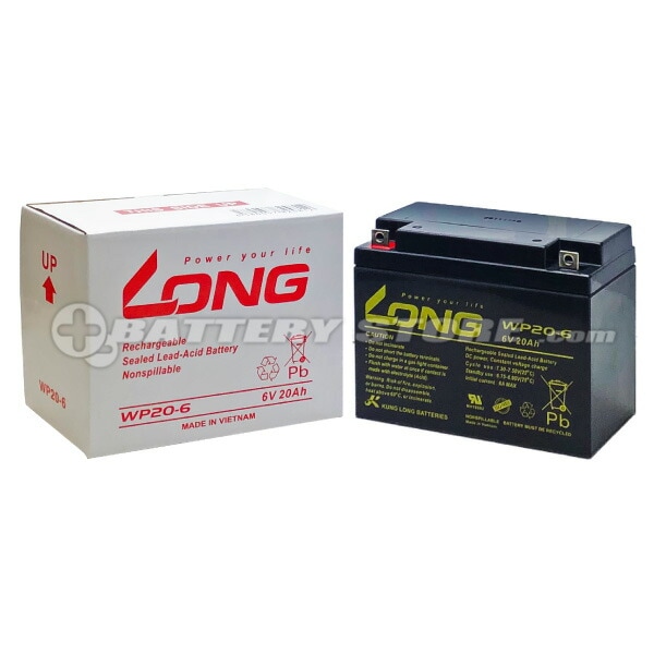 WP20-6【お得！2個セット】（産業用鉛蓄電池）【サイクルバッテリー】【新品】LONG【長寿命・保証書付き】
