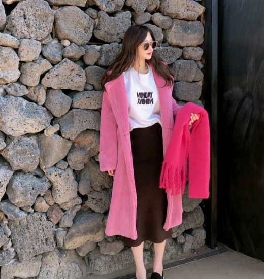 【取寄：納期2週間】フェイクファーコート レディース コート ロングコート アウター 暖かい 厚手 秋冬 ゴージャス エレガント ふわふわ 襟あり ボリューム 長袖 シンプル 無地 カジュアル