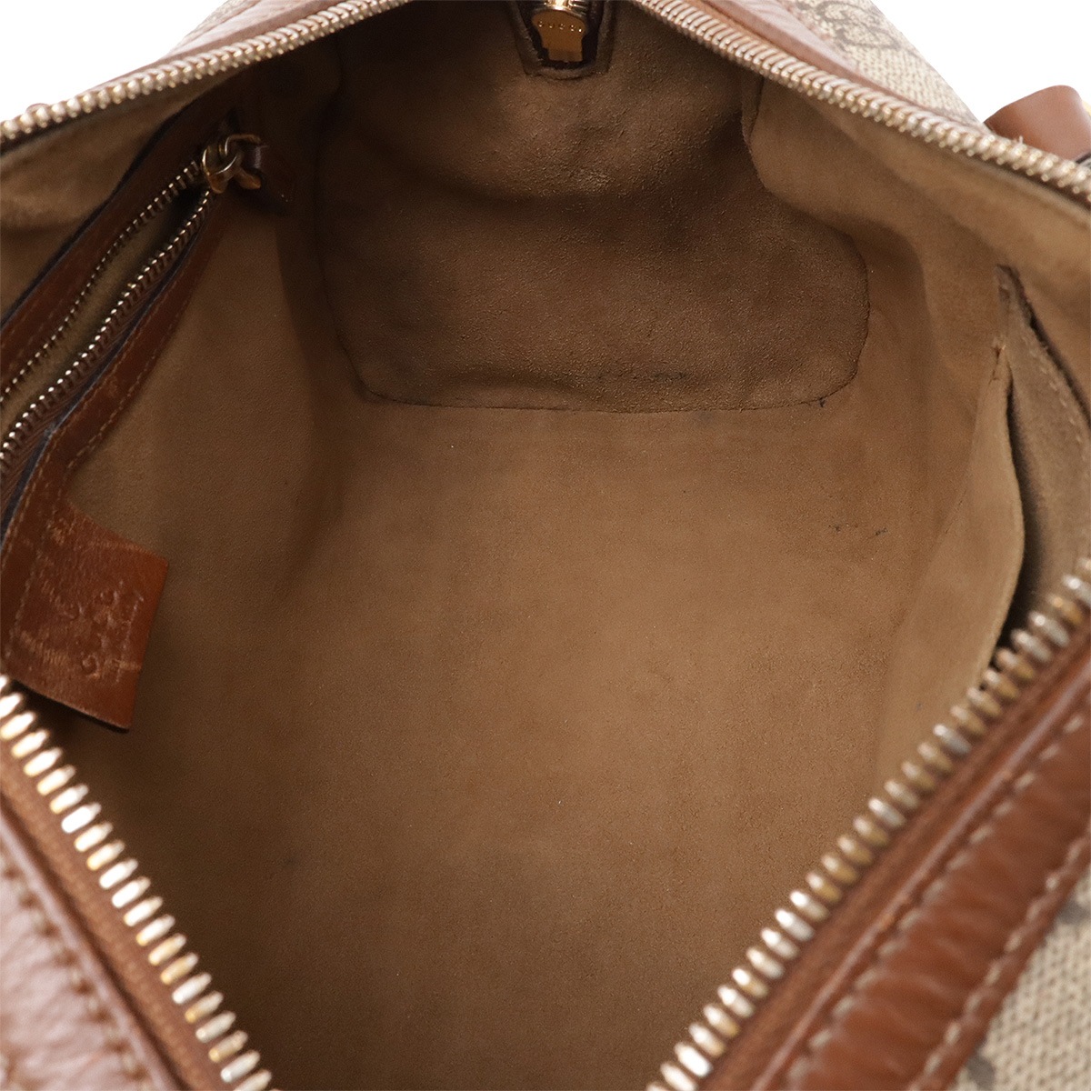 GGスプリーム ハンドバッグ ミニボストンバッグ 2WAY ショルダーバッグ レザー ベージュ ブラウン 茶 ゴールド金具 40952 GGスプリーム ハンドバッグ ミニボストンバッグ 2WAY ショルダーバッグ レザー ベージュ ブラウン 茶 ゴールド金具 40952