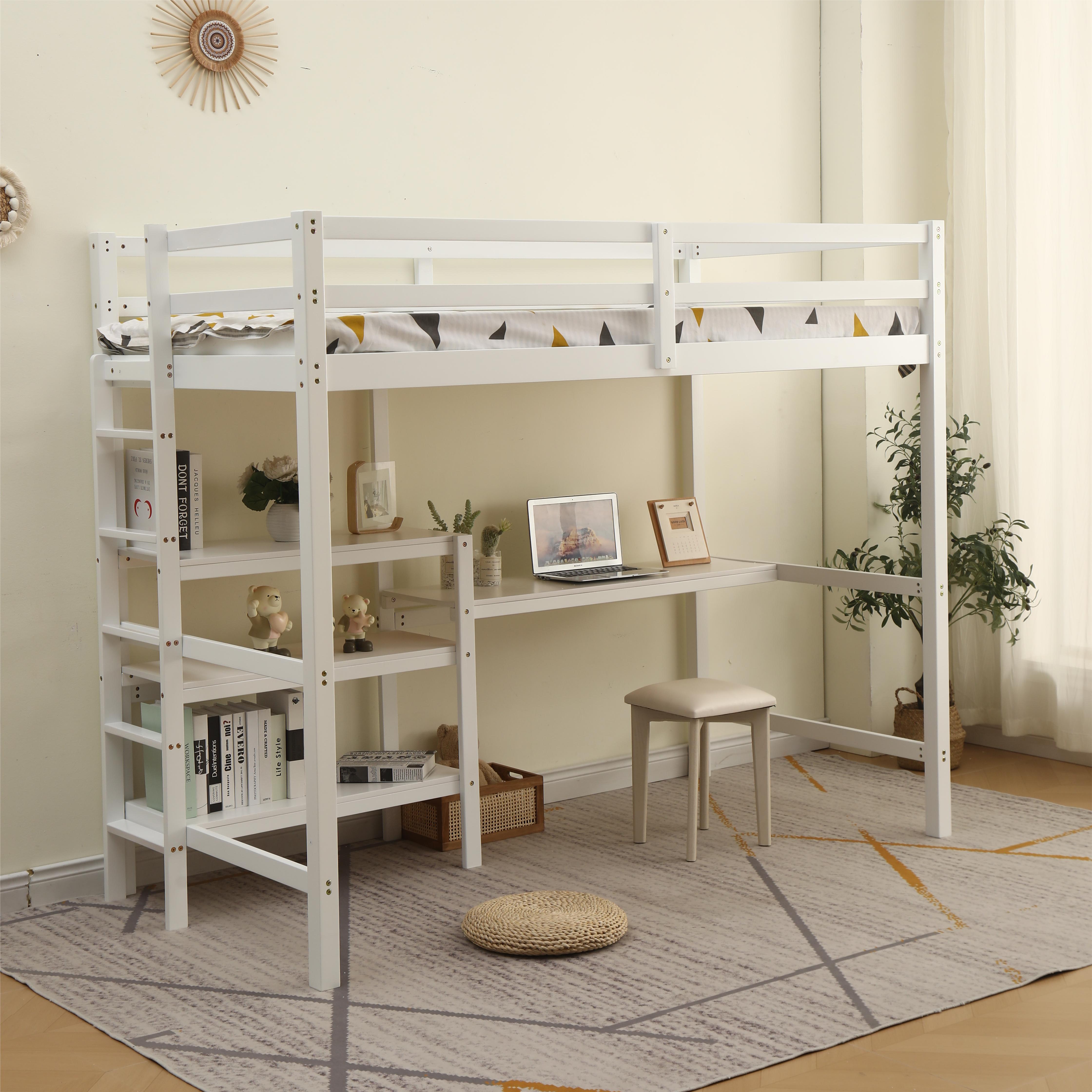 285【新作】【ホワイト】ロフトベッド 木製 デスク付く ハシゴ 棚 システムベッド 子供ベッド シングルウッド 階段 収納 北欧風 子供部屋 耐震 285【新作】【ホワイト】ロフトベッド 木製 デスク付く ハシゴ 棚 システムベッド 子供ベッド シングルウッド 階段 収納 北欧風 子供部屋 耐震