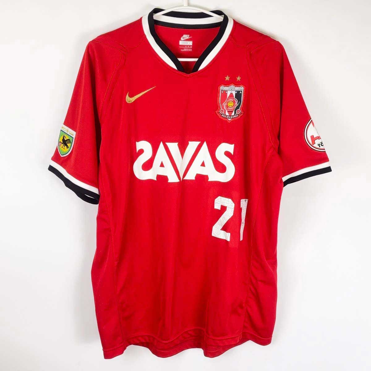 浦和レッズ 2007年 ユニフォーム Nike サッカーウェア XXL 中古】ナイキ 2007 浦和レッズ ユニフォーム ホーム #21 ワシントン XL