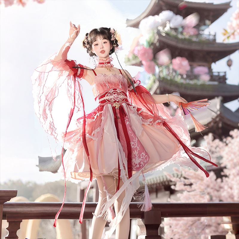 正規品デザイン桃早世韓国lolitaワンピースcos元素ロリータ仙気 正規品デザイン桃早世韓国lolitaワンピースcos元素ロリータ仙気