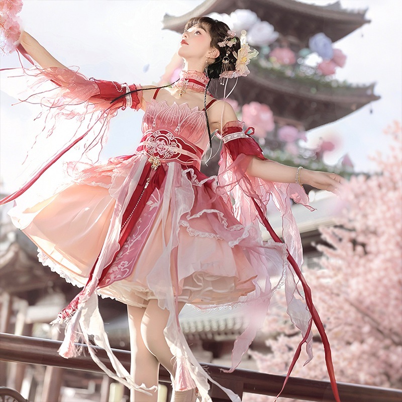 正規品デザイン桃早世韓国lolitaワンピースcos元素ロリータ仙気 正規品デザイン桃早世韓国lolitaワンピースcos元素ロリータ仙気