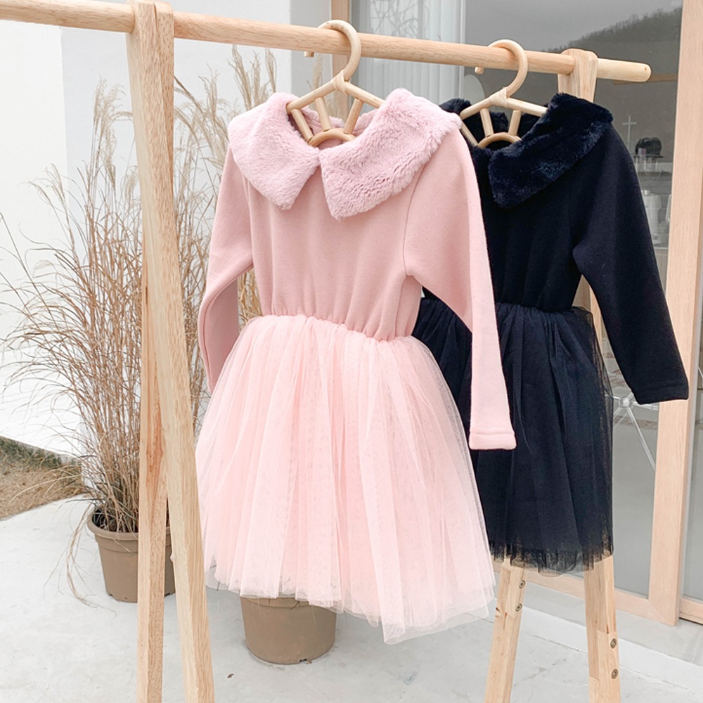 栗 チューシャ ワンピース ミンクの中の起毛女児 幼児 子供 ピンク ブラック 冬のプリンセス バレエ 栗 チューシャ ワンピース ミンクの中の起毛女児 幼児 子供 ピンク ブラック 冬のプリンセス バレエ