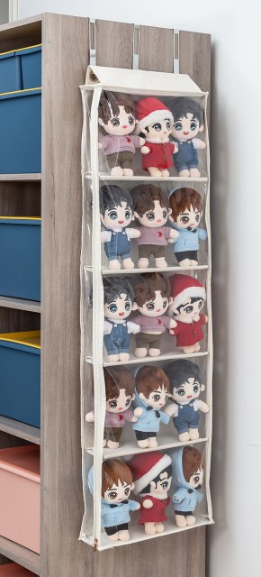 ぬいぐるみウォールポケット ディスプレイ コレクションケース 5段/4段収納ケース 収納ボックス コレクション ぬいぐるみ 収納 見せる収
