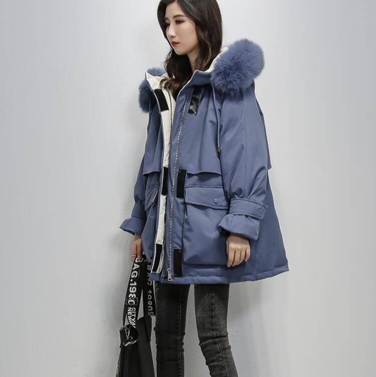 ダウンコート　ダウン90%　レディース　大きいサイズアウター　フード付き　ダウンジャケット ファー付き　リアルファー　軽量 秋冬　ロング丈　防寒 　冬服　カジュアル　無地　Aライン